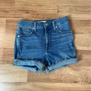 Madewell High Rise Skinny Denim Jean Shorts Women Size 25